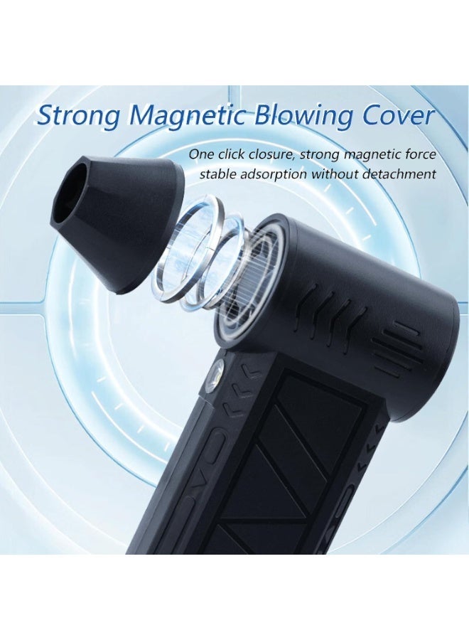 KVLA Cordless Handheld Powerful Blower, Electronic Air Blower, Cordless Leaf Blower, Air Blower Jet Fan LED Turbo Blower Turbo Violent Brushless Fan Outdoor Portable Mini Handheld Dryer - Image 2